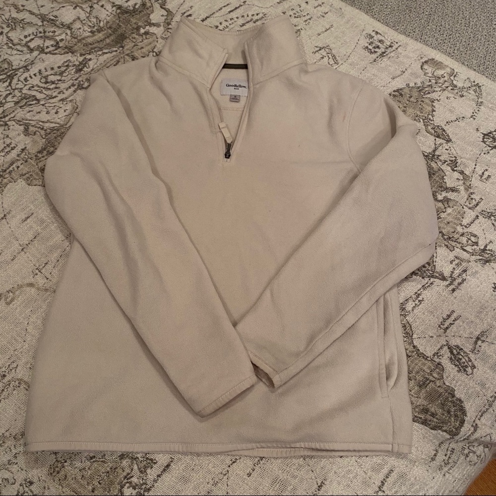 Cream Fleece Zipup